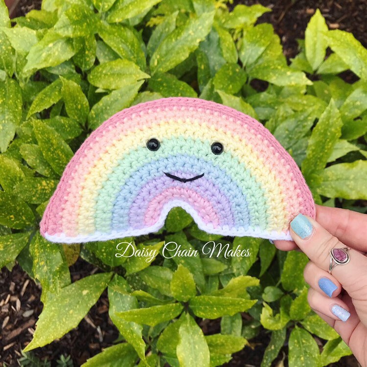 Pastel Rainbow - Rainbow decor - Crochet rainbow - Home decor - Made to order