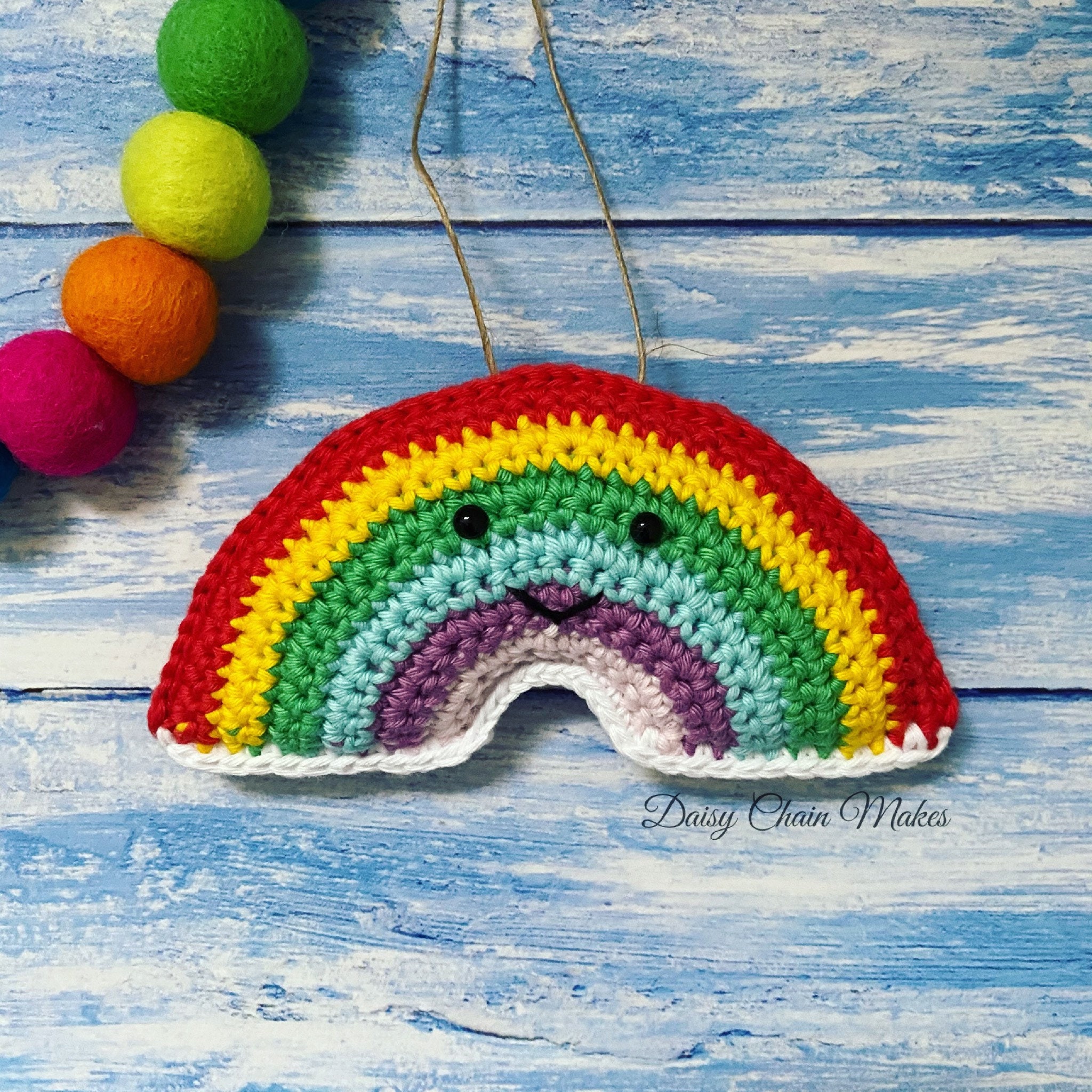 Rainbow decoration - Crochet rainbow - Rainbow gift - Made to order