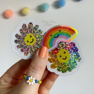 Sticker bundle - rainbow sticker - daisy sticker - vinyl stickers