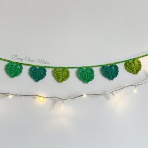 Monstera leaf - Monstera garland - crochet monstera - crochet garland