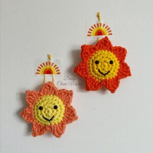 Mini sunshine - Crochet sun - crochet sunshine - mini crochet decor - crochet gifts