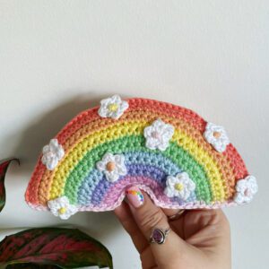 Pastel daisy blossom rainbow