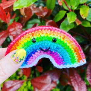 Mini handdyed yarn rainbow