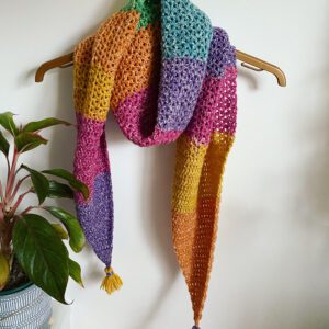 Crocheted Colourful Scarf by Daisy Chain Makes