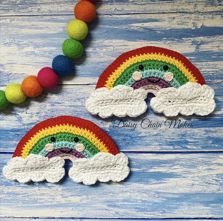 Cloudy flatlay rainbow