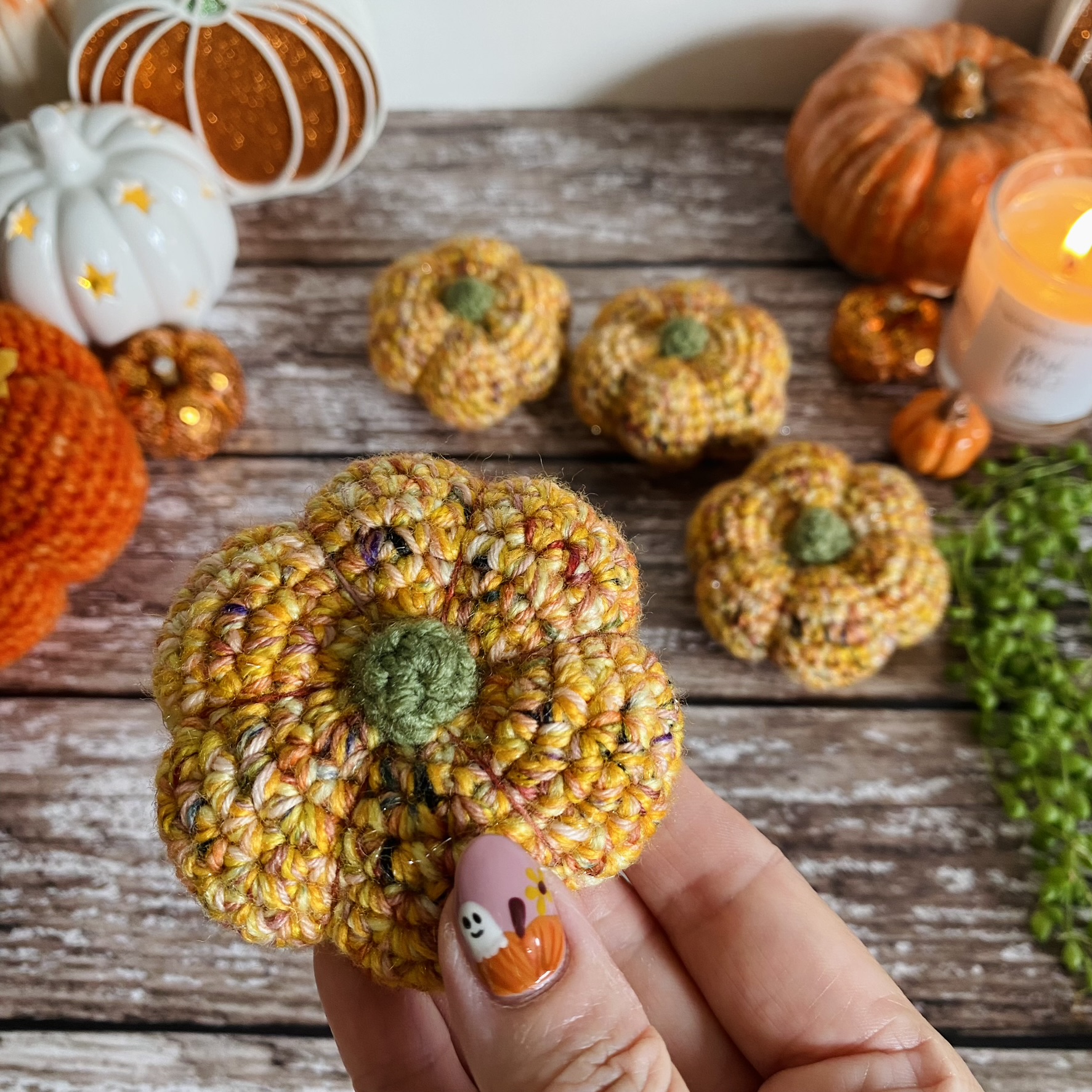 Hand-dyed sparkle pumpkins - Image 4