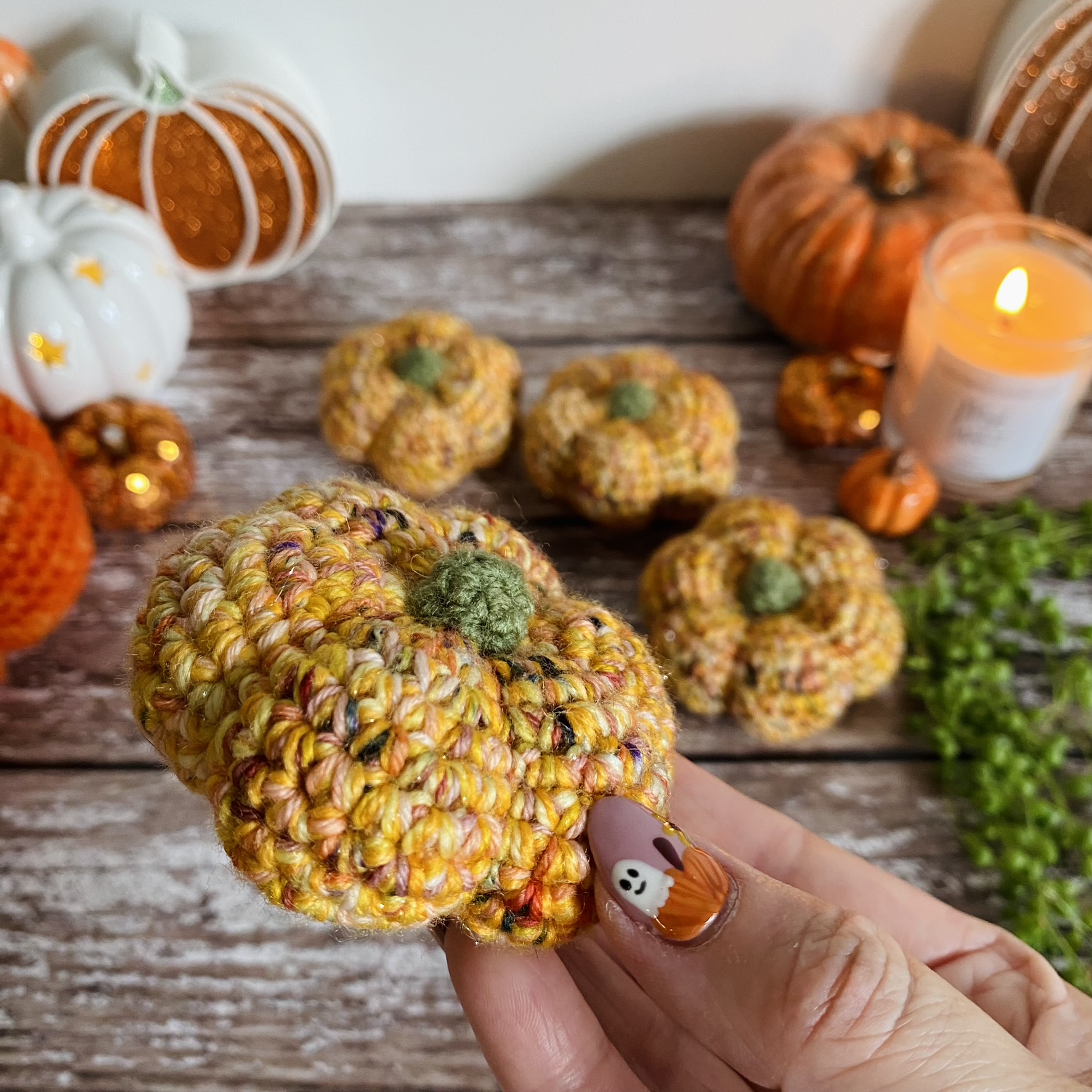 Hand-dyed sparkle pumpkins - Image 3