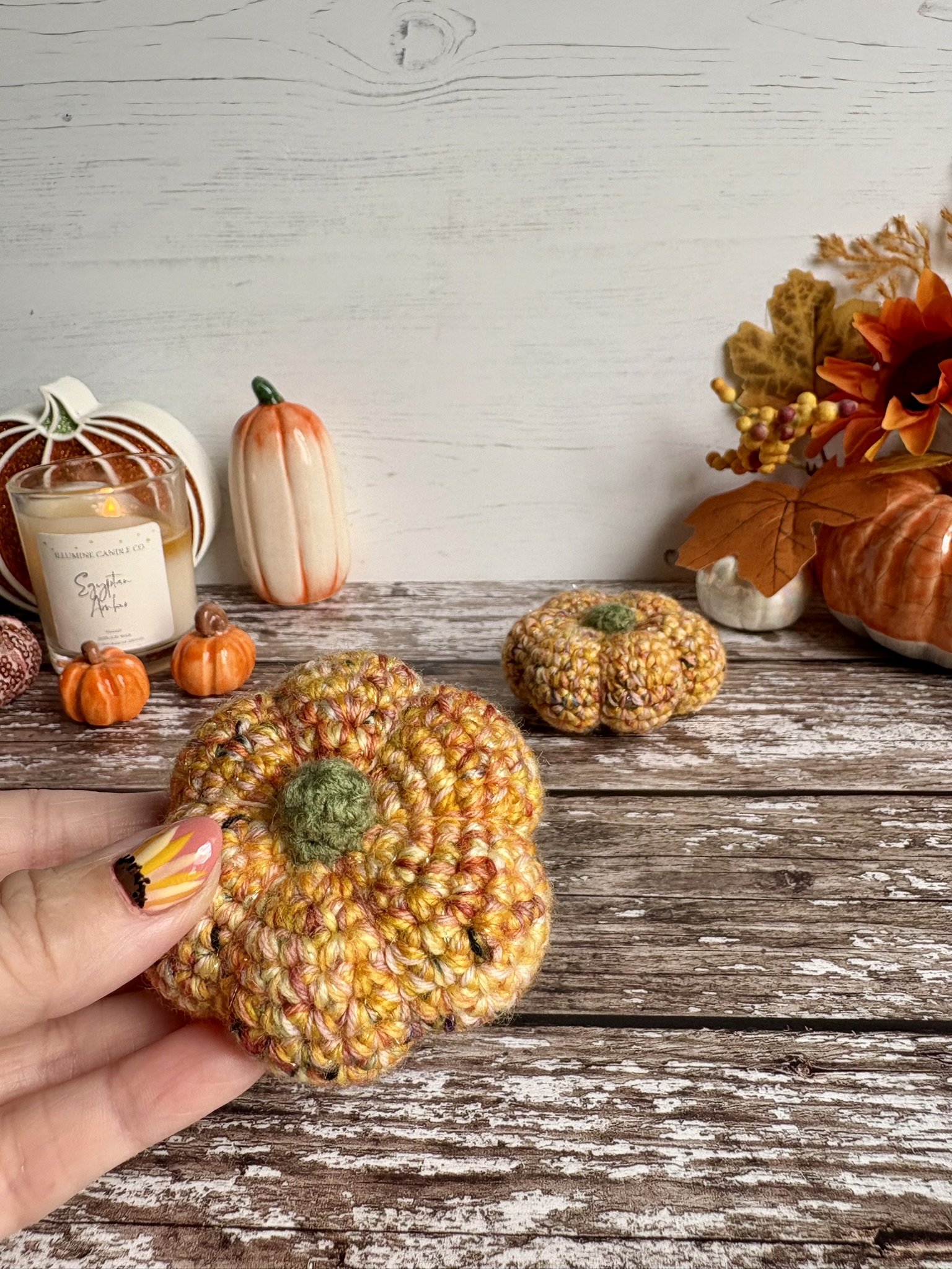 Hand-dyed sparkle pumpkins - Image 9